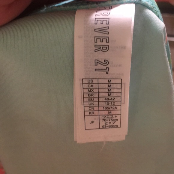 Forever 21 Floral Swim Bottoms Size Medium - Picture 2 of 6